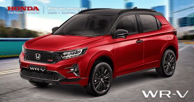 Warna Blazing Red Pearl Two Tone New Honda WRV tipe RS Surabaya